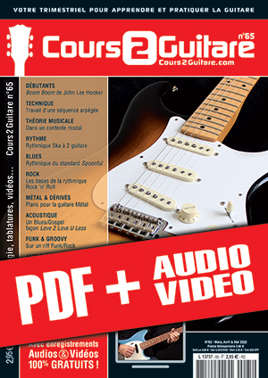 Cours 2 Guitare n°65 (pdf + mp3 + vidéos)