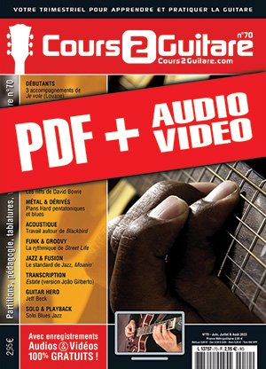 Cours 2 Guitare n°70 (pdf + mp3 + vidéos)