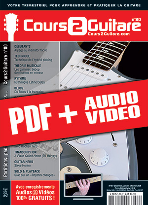 Cours 2 Guitare n°80 (pdf + mp3 + vidéos)