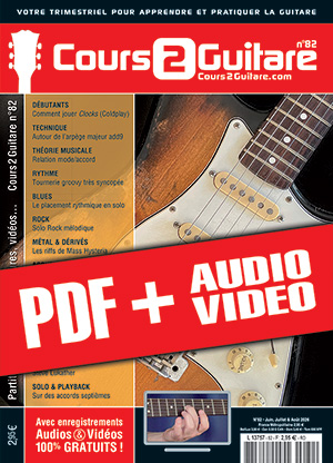 Cours 2 Guitare n°82 (pdf + mp3 + vidéos)