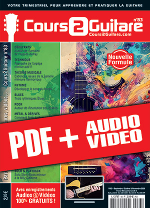 Cours 2 Guitare n°83 (pdf + mp3 + vidéos)