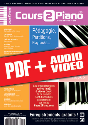 Cours 2 Piano n°33 (pdf + mp3 + vidéos)