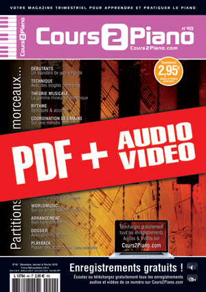 Cours 2 Piano n°40 (pdf + mp3 + vidéos)