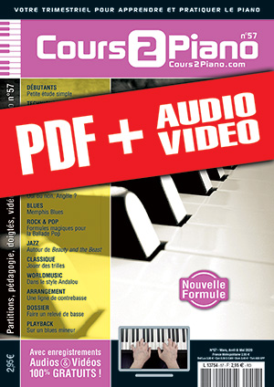 Cours 2 Piano n°57 (pdf + mp3 + vidéos)