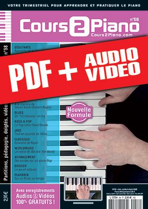 Cours 2 Piano n°58 (pdf + mp3 + vidéos) Cours 2 Piano n°58 (pdf + mp3 + vidéos)