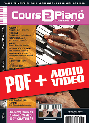 Cours 2 Piano n°74 (pdf + mp3 + vidéos)