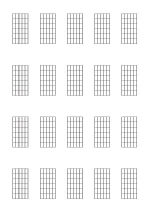 Diagrammes (6 cases) pour la guitare Diagrammes (6 cases) pour la guitare