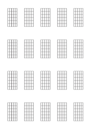 Diagrammes (6 cases) pour la guitare