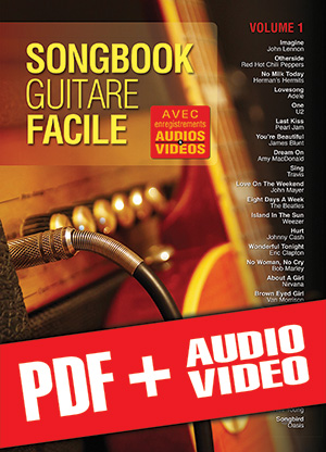 Songbook Guitare Facile - Volume 1 (pdf + mp3 + vidéos)