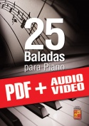 25 baladas para piano (pdf + mp3 + vídeos)