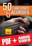 50 canciones con 6 acordes en la guitarra (pdf + mp3 + vídeos)