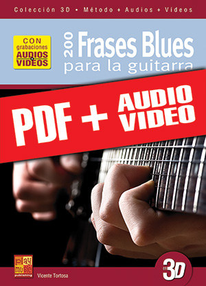 200 frases blues para la guitarra en 3D (pdf + mp3 + vídeos)