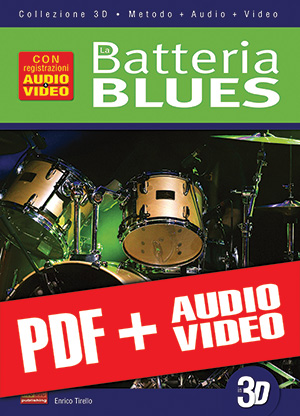 La batteria blues in 3D (pdf + mp3 + video)