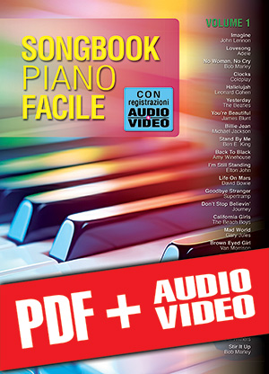 Songbook Piano Facile - Volume 1 (pdf + mp3 + video)