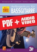 Anfängerkurs für Bassgitarre in 3D (pdf + mp3 + videos)