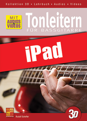 Tonleitern für Bassgitarre in 3D (iPad)
