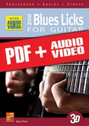 200 Blues Licks for Guitar in 3D (pdf + mp3 + videos)
