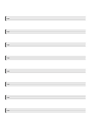 Bass guitar (tabs) / (tab notation)