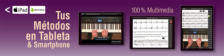Métodos de piano para tableta iPad o Android