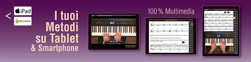 Metodi di pianoforte per tablet iPad o Android